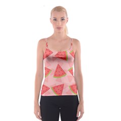 Background Watermelon Pattern Fruit Food Sweet Spaghetti Strap Top