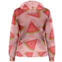 Background Watermelon Pattern Fruit Food Sweet Women s Pullover Hoodie View2