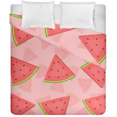 Background Watermelon Pattern Fruit Food Sweet Duvet Cover Double Side (california King Size) by Jancukart