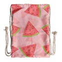 Background Watermelon Pattern Fruit Food Sweet Drawstring Bag (Large) View1