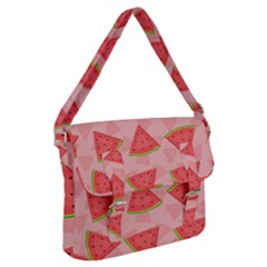 Background Watermelon Pattern Fruit Food Sweet Buckle Messenger Bag by Jancukart