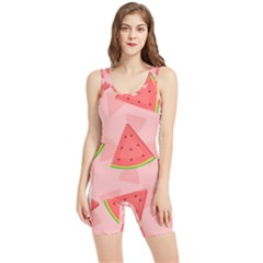 Background Watermelon Pattern Fruit Food Sweet Women s Wrestling Singlet by Jancukart