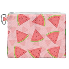 Background Watermelon Pattern Fruit Food Sweet Canvas Cosmetic Bag (xxl) by Jancukart