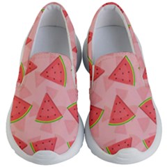 Background Watermelon Pattern Fruit Food Sweet Kids Lightweight Slip Ons by Jancukart