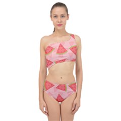 Background Watermelon Pattern Fruit Food Sweet Spliced Up Two Piece Swimsuit