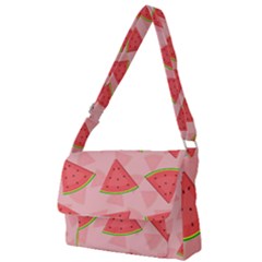 Background Watermelon Pattern Fruit Food Sweet Full Print Messenger Bag (s) by Jancukart