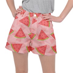 Background Watermelon Pattern Fruit Food Sweet Ripstop Shorts