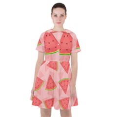 Background Watermelon Pattern Fruit Food Sweet Sailor Dress