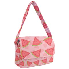 Background Watermelon Pattern Fruit Food Sweet Courier Bag by Jancukart