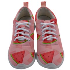 Background Watermelon Pattern Fruit Food Sweet Mens Athletic Shoes by Jancukart