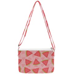 Background Watermelon Pattern Fruit Food Sweet Double Gusset Crossbody Bag