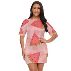 Background Watermelon Pattern Fruit Food Sweet Just Threw It On Dress