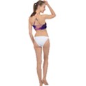 Sunset Sea Ocean Purple Pink Flowers Stone Racer Front Bikini Top View2