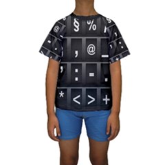 Timeline Character Symbols Alphabet Literacy Read Kids  Short Sleeve Swimwear by Jancukart