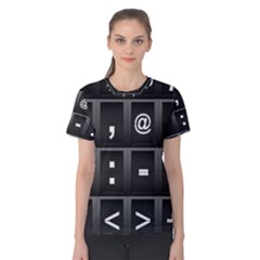 Timeline Character Symbols Alphabet Literacy Read Women s Cotton Tee