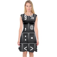 Timeline Character Symbols Alphabet Literacy Read Capsleeve Midi Dress by Jancukart