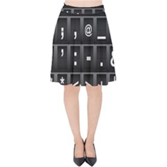 Timeline Character Symbols Alphabet Literacy Read Velvet High Waist Skirt by Jancukart