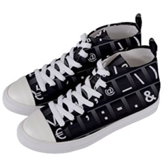 Timeline Character Symbols Alphabet Literacy Read Women s Mid-top Canvas Sneakers by Jancukart