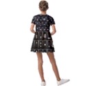 Timeline Character Symbols Alphabet Literacy Read Kids  Short Sleeve Pinafore Style Dress View2