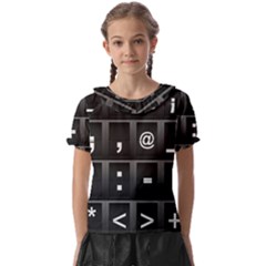 Timeline Character Symbols Alphabet Literacy Read Kids  Frill Chiffon Blouse by Jancukart