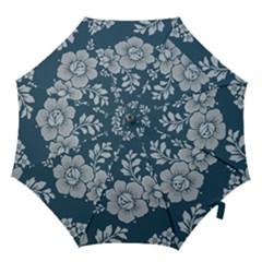 Flowers Design Floral Pattern Stems Plants Hook Handle Umbrellas (large)