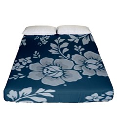 Flowers Design Floral Pattern Stems Plants Fitted Sheet (california King Size)