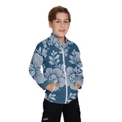 Flowers Design Floral Pattern Stems Plants Kids  Windbreaker