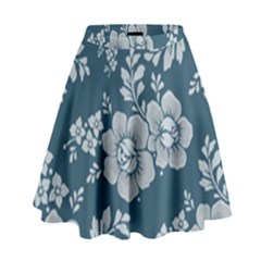 Flowers Design Floral Pattern Stems Plants High Waist Skirt