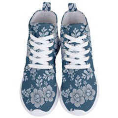 Flowers Design Floral Pattern Stems Plants Women s Lightweight High Top Sneakers