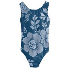 Flowers Design Floral Pattern Stems Plants Kids  Cut-out Back One Piece Swimsuit