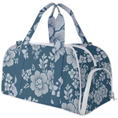 Flowers Design Floral Pattern Stems Plants Burner Gym Duffel Bag