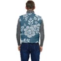 Flowers Design Floral Pattern Stems Plants Men s Short Button Up Puffer Vest	 View4