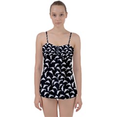 Dolphins Fish Pattern Ocean Sea Fins Aquatic Babydoll Tankini Set by Jancukart