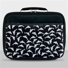 Dolphins Fish Pattern Ocean Sea Fins Aquatic Lunch Bag by Jancukart