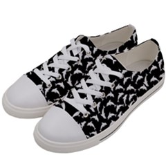 Dolphins Fish Pattern Ocean Sea Fins Aquatic Women s Low Top Canvas Sneakers by Jancukart