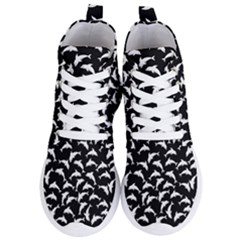 Dolphins Fish Pattern Ocean Sea Fins Aquatic Women s Lightweight High Top Sneakers