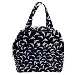 Dolphins Fish Pattern Ocean Sea Fins Aquatic Boxy Hand Bag by Jancukart