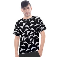 Dolphins Fish Pattern Ocean Sea Fins Aquatic Men s Sport Top