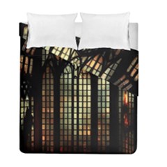 Stained Glass Window Gothic Haunted Eerie Duvet Cover Double Side (full/ Double Size) by Jancukart