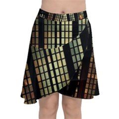 Stained Glass Window Gothic Haunted Eerie Chiffon Wrap Front Skirt by Jancukart