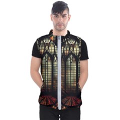 Stained Glass Window Gothic Haunted Eerie Men s Puffer Vest