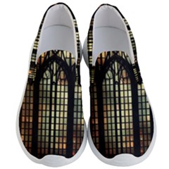 Stained Glass Window Gothic Haunted Eerie Men s Lightweight Slip Ons by Jancukart