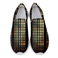 Stained Glass Window Gothic Haunted Eerie Women s Slip On Sneakers