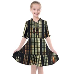 Stained Glass Window Gothic Haunted Eerie Kids  All Frills Chiffon Dress