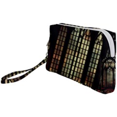 Stained Glass Window Gothic Haunted Eerie Wristlet Pouch Bag (small) by Jancukart