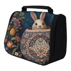 Easter Bunny Rabbit Flowers Easter Happy Easter Full Print Travel Pouch (small)