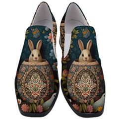 Easter Bunny Rabbit Flowers Easter Happy Easter Women Slip On Heel Loafers by Jancukart