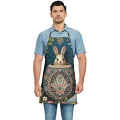 Easter Bunny Rabbit Flowers Easter Happy Easter Kitchen Apron