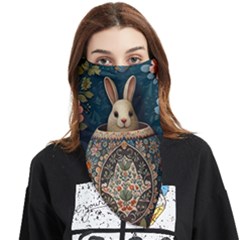 Easter Bunny Rabbit Flowers Easter Happy Easter Face Covering Bandana (triangle)