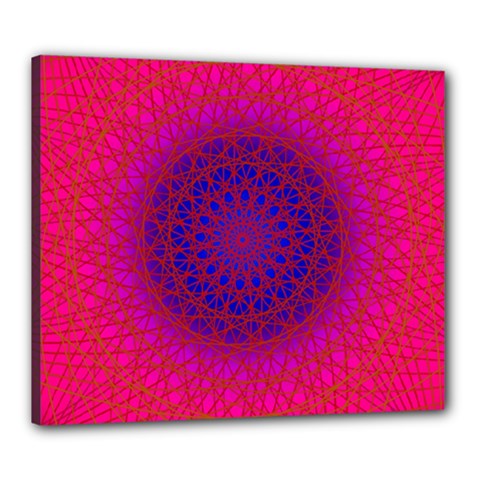 Geometric Pattern Line Art Kaleidoscope Symmetry Canvas 24  X 20  (stretched)